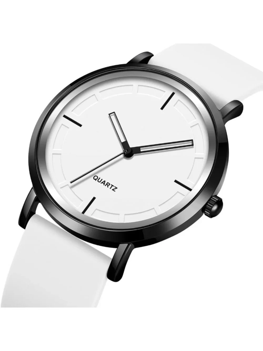 Stylish Waterproof Analog Quartz Wrist Watch with Silicone Strap for Men & Women